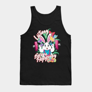 Bunny Weightlifting Easter a Fitness Gym Bodybuilding Funny Tank Top